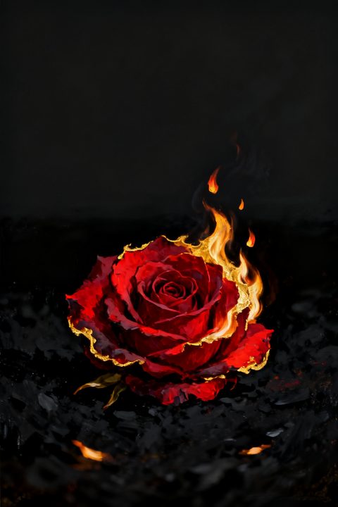 Burning Rose — Risultato reale di questo prompt