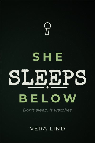 Horror copertina di libro: SHE SLEEPS BELOW